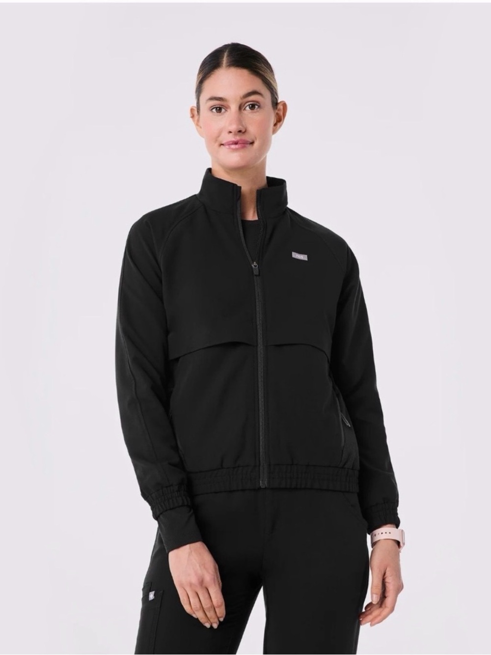 FIGS Sydney Scrub Jacket 2.0 Black XS Technical 5 Pocket